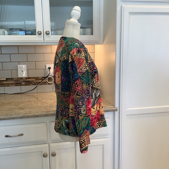 Jacques Fath Paris Vintage Floral Jacket EU Size 42 - Picture 3 of 10